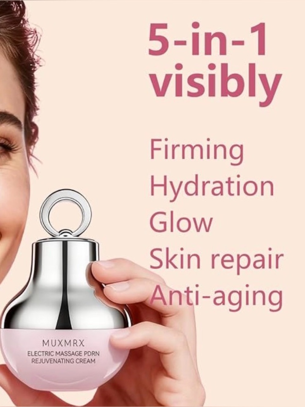 NIB MUXMRX Electric Massage PDRN Firming Face Cream 1.76oz TikTok VIRAL